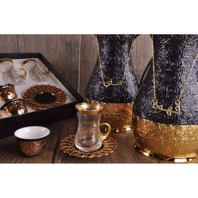 Home Decor Glas Keramische Creatieve Koffiekop Schotel Pot Set met Europa Design Stijl