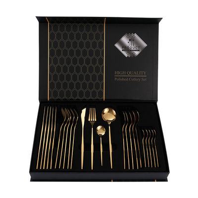Huwelijksgoud bestek set 101 roestvrij staal bestek met boxed souvenir set
