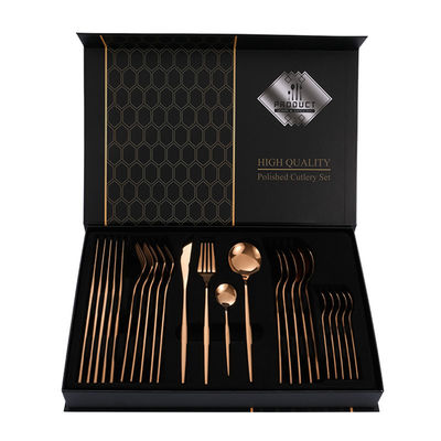 Huwelijksgoud bestek set 101 roestvrij staal bestek met boxed souvenir set