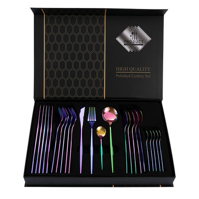Huwelijksgoud bestek set 101 roestvrij staal bestek met boxed souvenir set