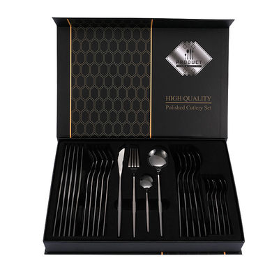 Huwelijksgoud bestek set 101 roestvrij staal bestek met boxed souvenir set