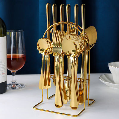 Goud bestek set roestvrij staal vloerbedekking voor elegant eten in restaurants 101