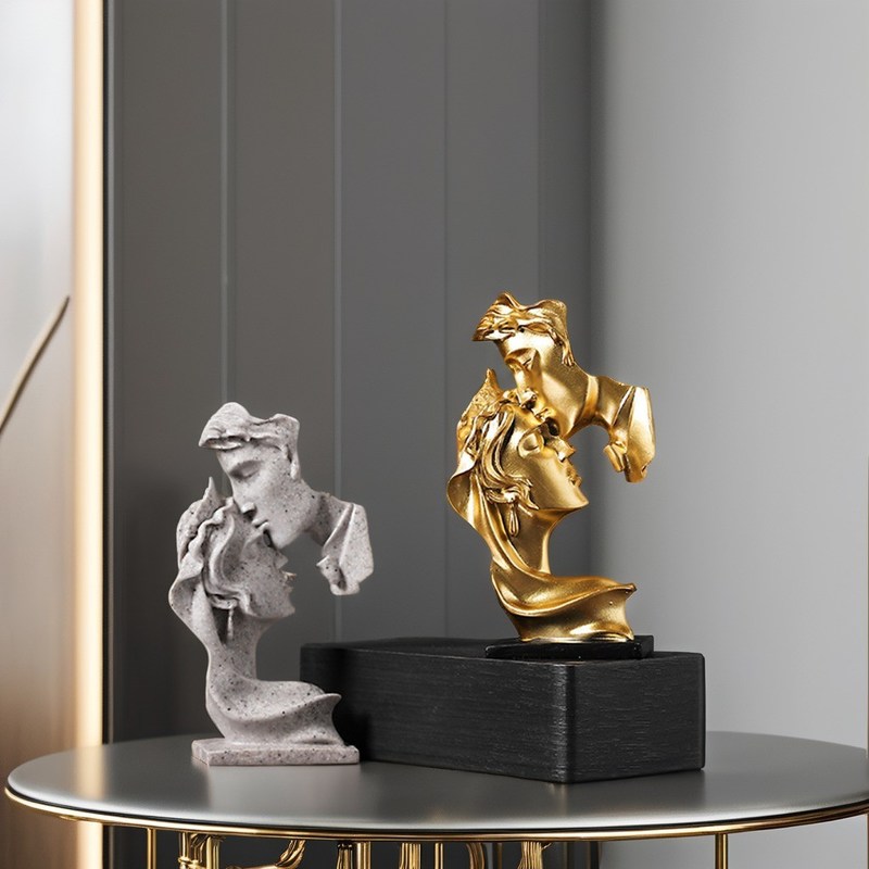 Handgemaakt meesterwerk van bamboe en hars Het denkbeeld van de denker voor huisversiering