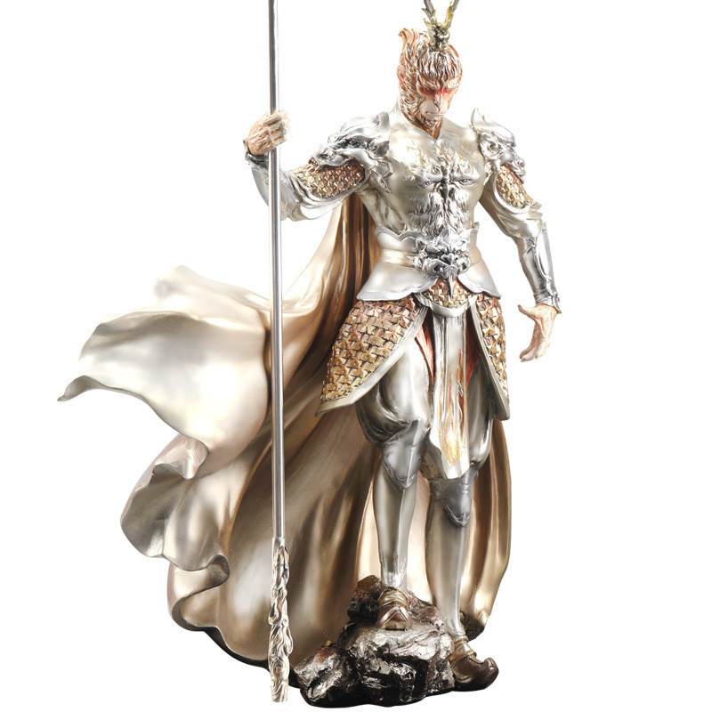 Vaste glasvezel Wukong vs. Boeddha Desktop Figuur Contemporary Design voor kantoordecor