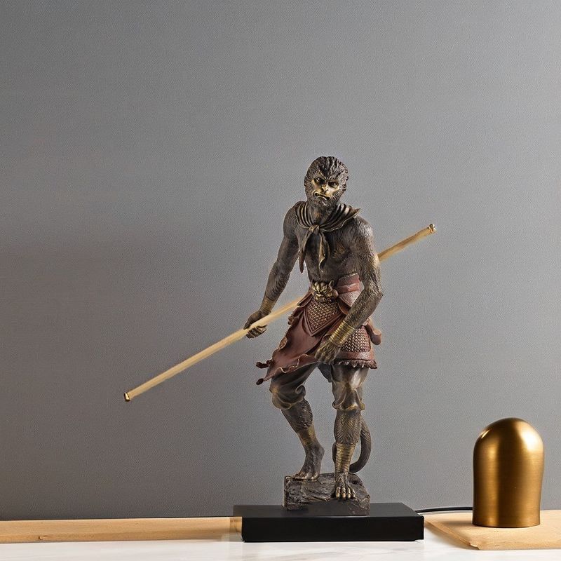 Contemporary Black Myth Game Legends Custom 3D Wukong standbeeld in legering met kunst thema