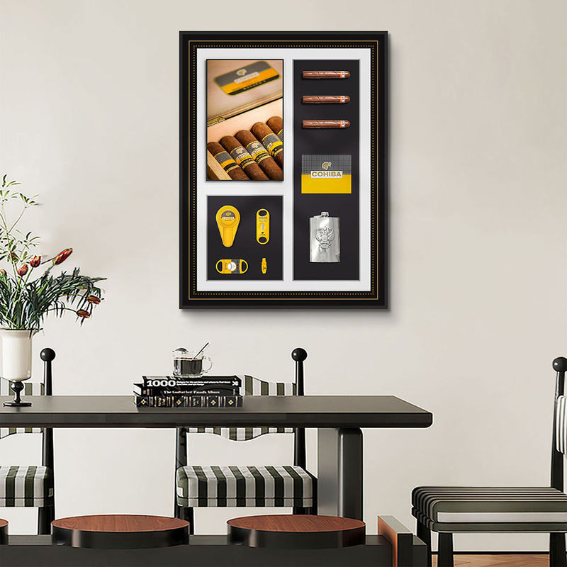 Postmoderne stijl 3D artistiek sigaren schilderen perfect voor koffiewinkels en restaurants