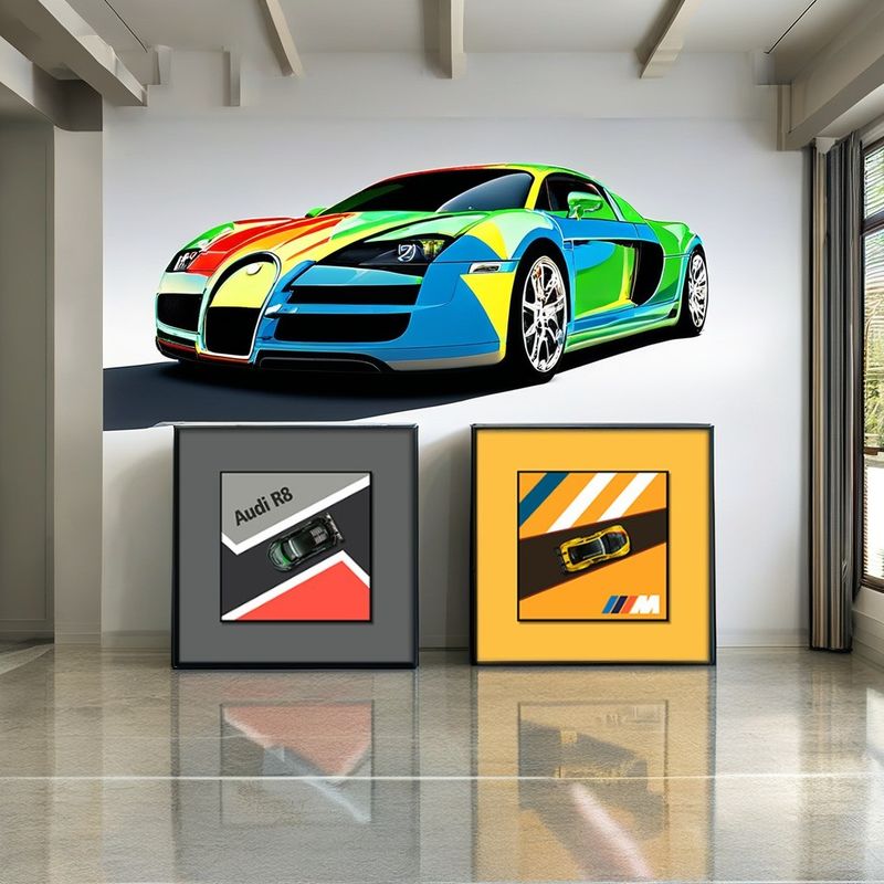 Elektrische auto muurschilderingen van legering Perfect decoratie voor thuis bh6