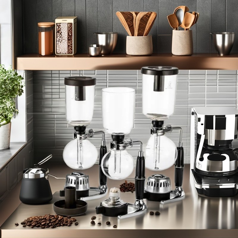 Barista koffiepercolator Warmtebestendige sifon vacuüm glas koffiezetapparaat voor het brouwen van koffie
