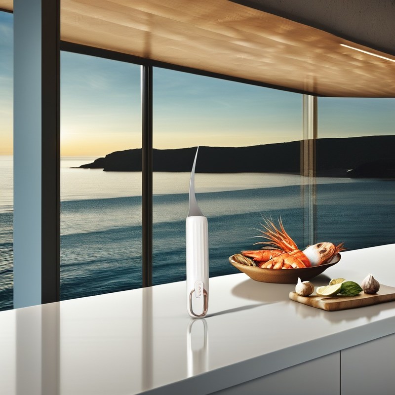 Metalen garnalen Deveiner mes en vis schaal verwerkend gereedschap voor de bereiding van vis