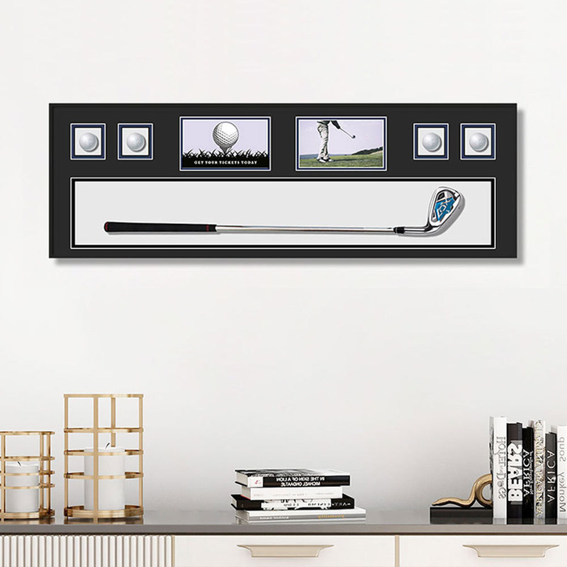 Moderne eenvoudige kristalglas golf schilderen bouwstenen ontwerp voor galerie muur sets