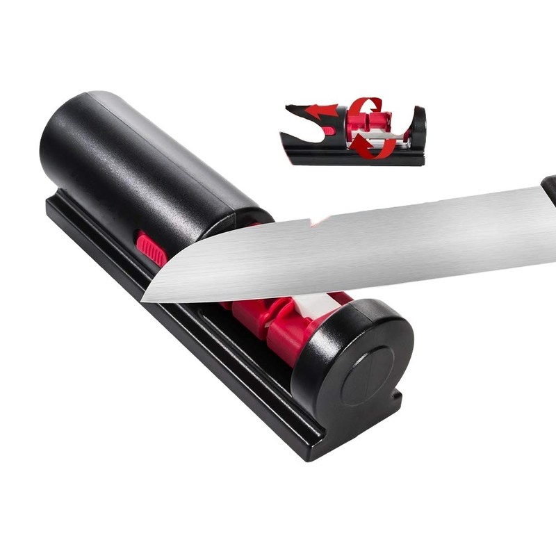 Stalen mesverscherper voor de keuken Multifunctionele 4-in-1 Keramische diamantontwerp