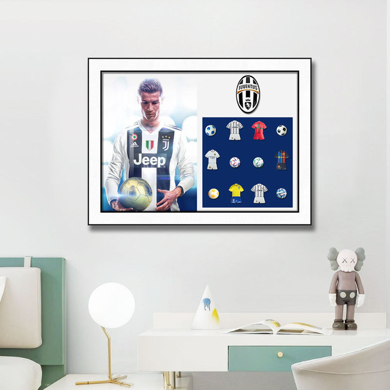 Moderne voetbalmuurkunst Elektrische bouwstenen hangend formaat voor woonkamer decor