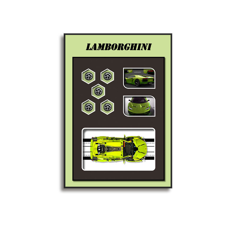 Makkelijk ophangend driedimensionaal blok Autosofa Achtergrond Muurschildering voor kunstliefhebbers