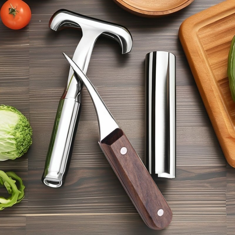 Zwaar werkend roestvrijstalen garnalenpeelermes voor het makkelijk snijden en schillen van visbelly