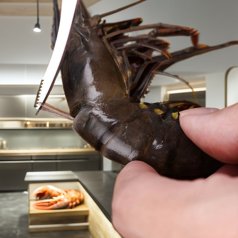 1 stuk ergonomisch vis- en garnalenmes van roestvrij staal - een must voor liefhebbers van zeevruchten