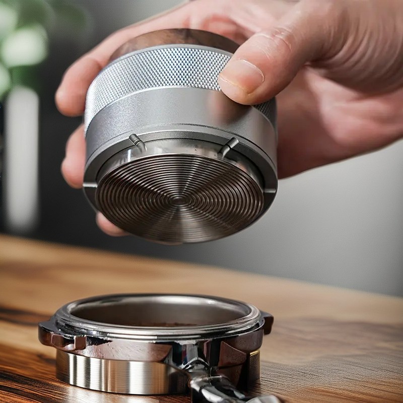 Press koffiepoeder met gereedschap Type Koffie tampers Eco-vriendelijke houten deksel rechtmaker