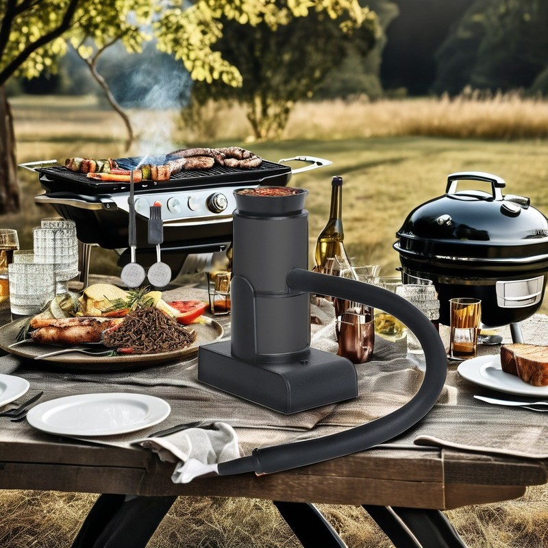 Verpakte draagbare rookpistool met verbeterde smaak Houtsplinten Infuser en vorkgereedschap