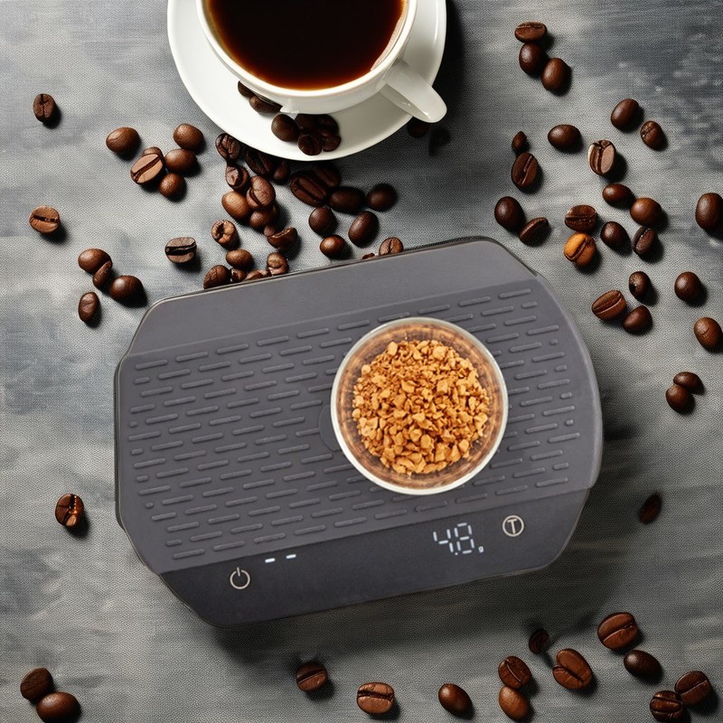 BAMBOO Keuken Elektronische Koffiebal met Timer en Silicone Pad in minimalistisch ontwerp