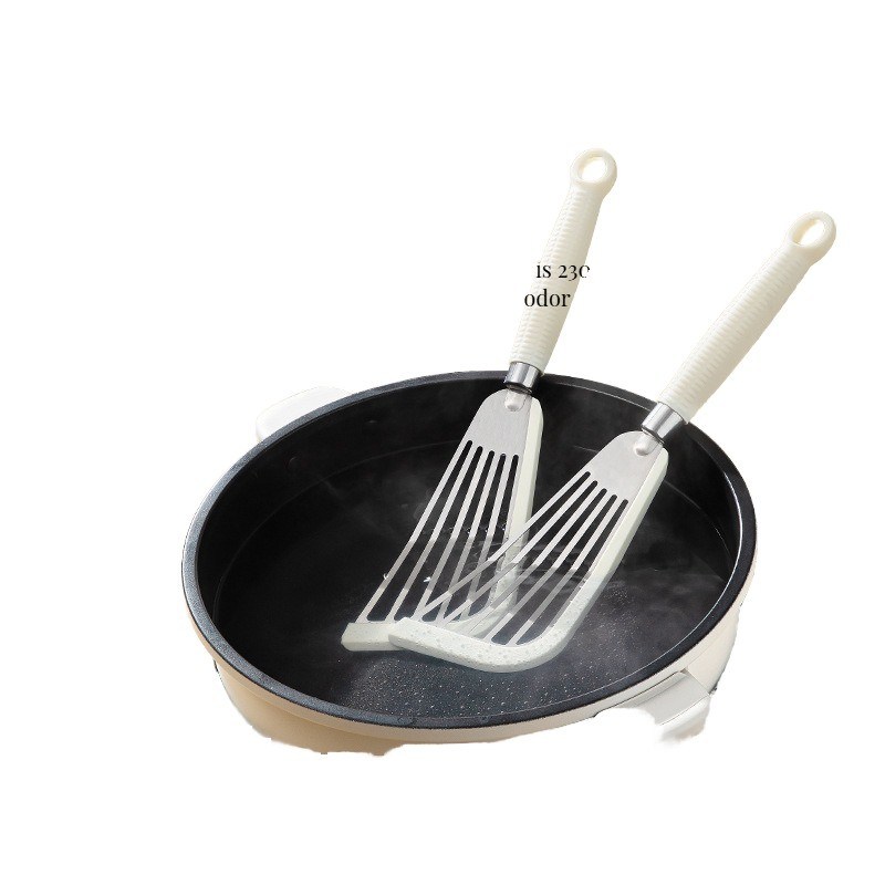 Visspatula in roestvrij staal met sloot voor duurzame keukengereedschappen en veilige voedselbehandeling