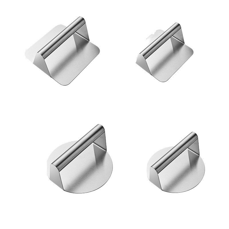 Niet-klevend oppervlak Burger Press Square roestvrij staal grillgereedschap met stof schort