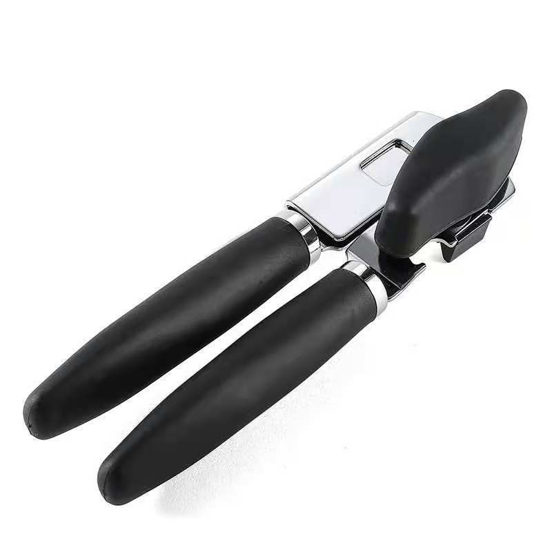 Custom multifunctionele roestvrijstalen blik opener met gladde rand en houten handvat