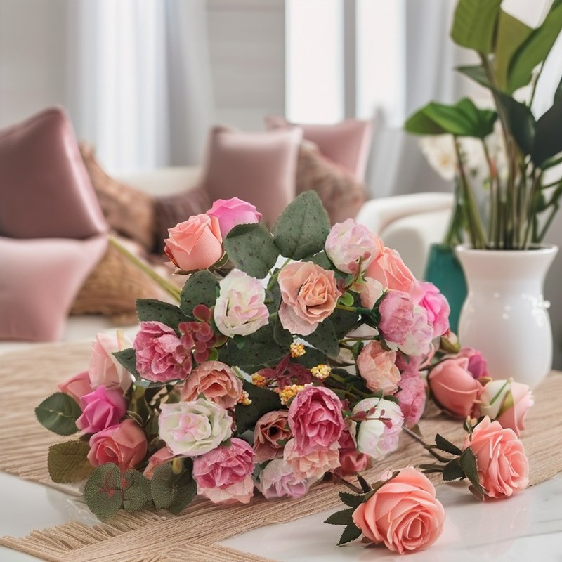 Eco-vriendelijke herfstboeket Prachtige diamanten rozen voor bruiloften Huisversiering en meer