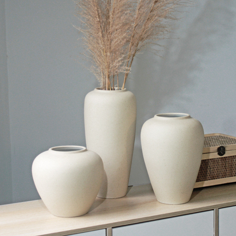Zachte decoratie Ornament Nordic Creative Art Deco Keramische vaas met geometrisch ontwerp
