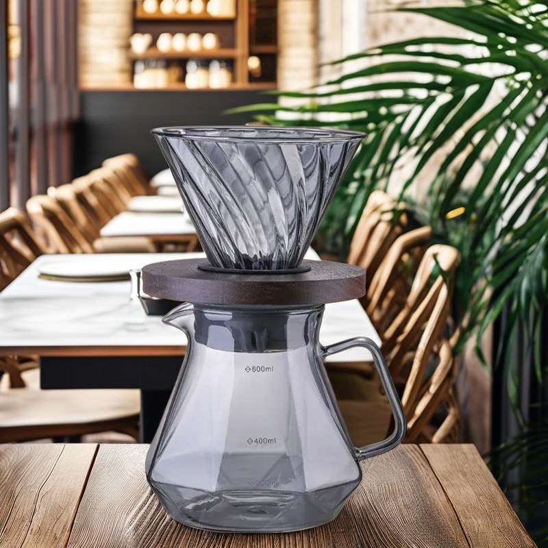 400 ml hoog borosilicaat glas espresso giet koffie server hittebestendigheid druppelbeker
