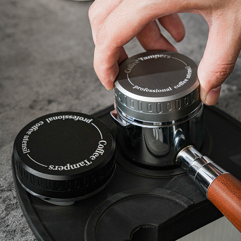 2-in-1 koffie leveler met milieuvriendelijke houten deksel 304 roestvrij staal Barista Essentials