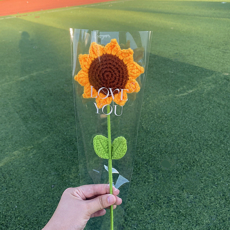 Afsluiting en Valentijnsdag speciaal gemaakt met handgemaakte zonnebloem Daisy Poches
