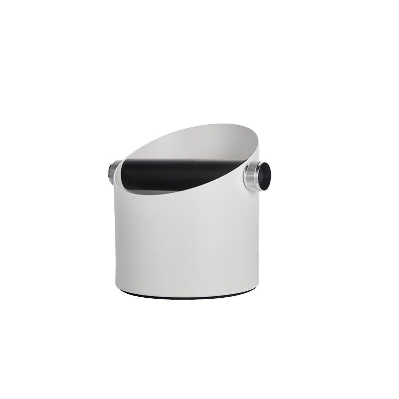 Logo Aanpasbaar Moderne Duurzame Witte roestvrij staal knockbox voor koffie thee gereedschappen