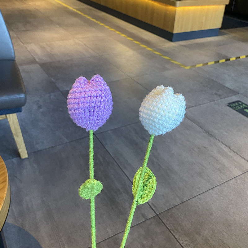 Valentijnsdag en afstuderen cadeautjes Handgemaakte gebreide zonnebloem Daisy Pouch 30cm Grootte