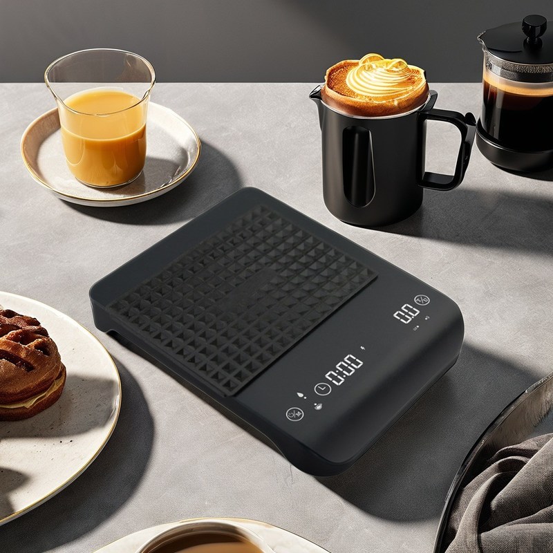 2024 Herlaadbare koffieschaal met een capaciteit van 3 kg met timerfunctie en rond ontwerp