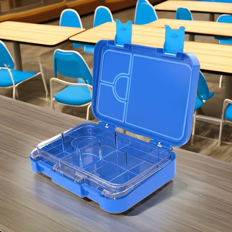 0.5L capaciteit Dual-Tier roestvrijstalen lunchbox met bamboe deksel school of keuken