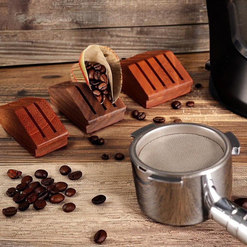 Stalen siliconen scherm walnoothout 58 mm espresso theefilterhouder voor koffie thee gereedschappen