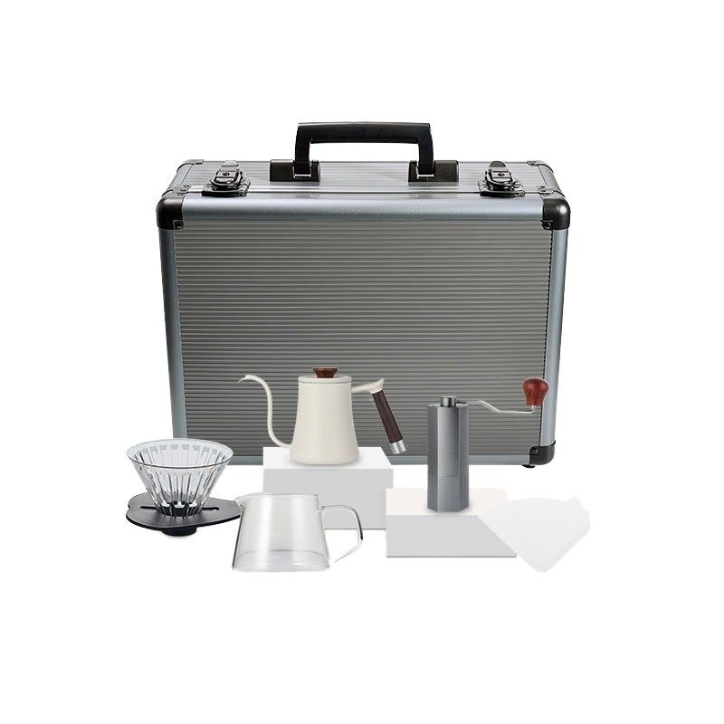 600 ml capaciteit Keramische porseleinen koffiekop Set zesdelige set met filterpot schaal