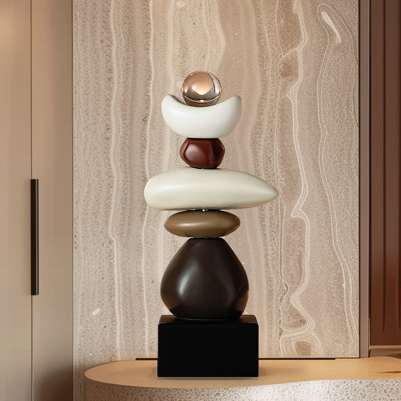 Lichte Luxury Art Hars Desktop Ornamenten voor woonkamer Kantoor Wijnkoeler TV-kast