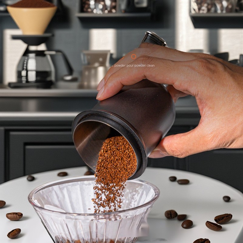 Moderne roestvrij staal ontwerp hands-free omgekeerde koffie doosbeker met PP plastic type