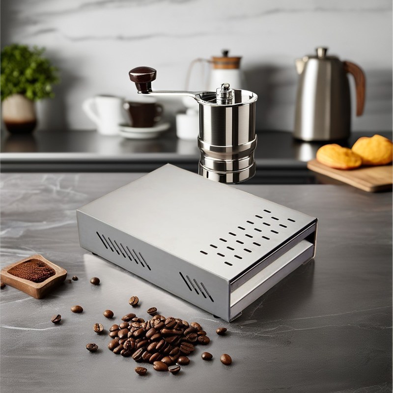 Koffie- en theegereedschappen Verdikte laden van roestvrij staal Koffieknopcontainer met staaf