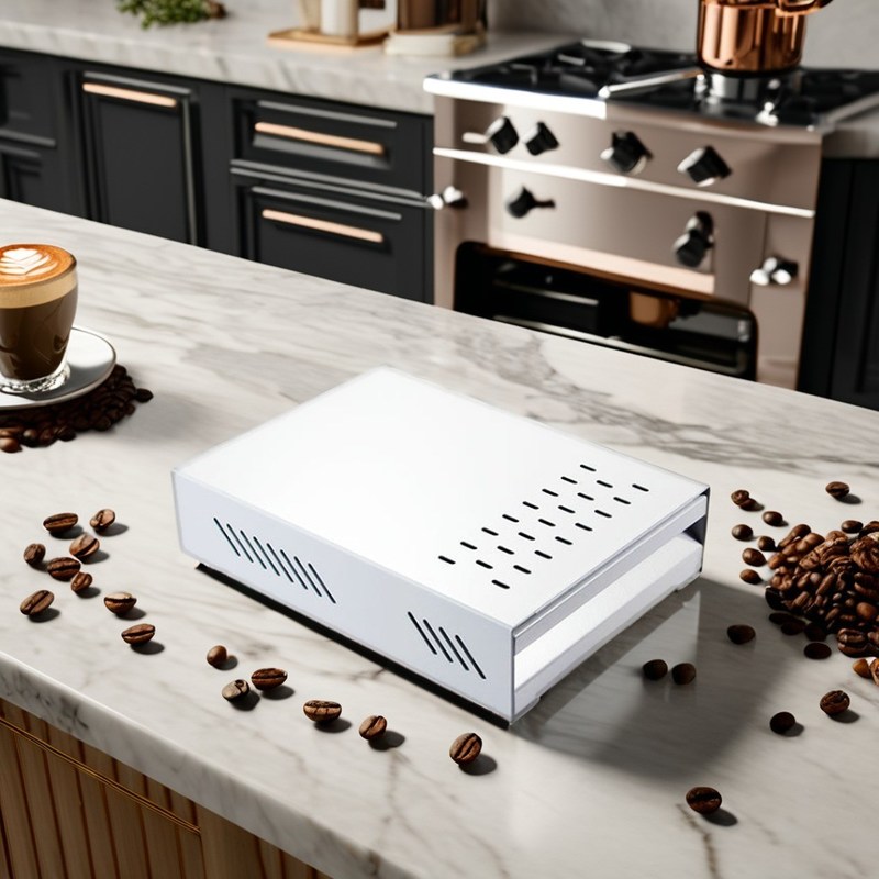 Kleine klassieke stijl zware rustvrij staal knock box perfect voor schuimmelk in commerciële omgevingen