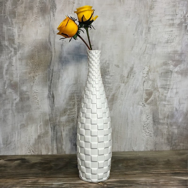 Geavanceerd ontwerp Custom Logo Acceptabel Moderne Witte Capiz Schelp Vase voor Sal