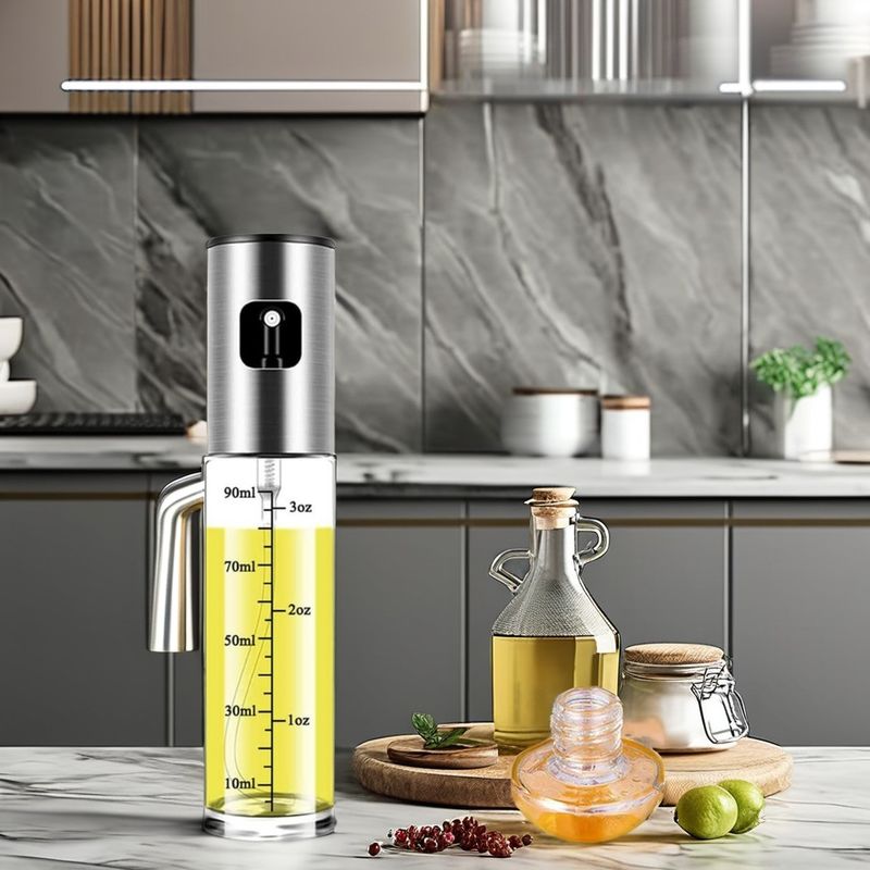 Silver Lecythus Keuken Home BBQ Sprayer voor Grilling Oil Kookfles Dispenser 2024