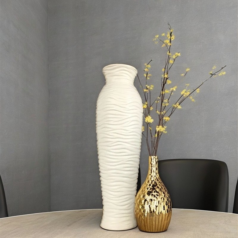 Moderne Noordse keramische bloemenvaas voor woonkamer Decoratieve kunst Tafeldekoratie