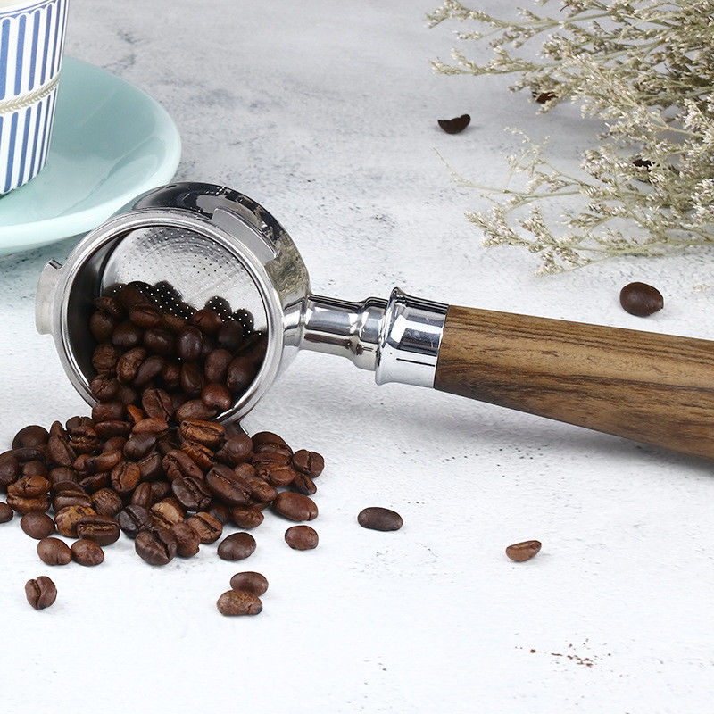 51 mm keramische handgreep Espresso Portafilter met houten handgreep en roestvrijstalen ontwerp