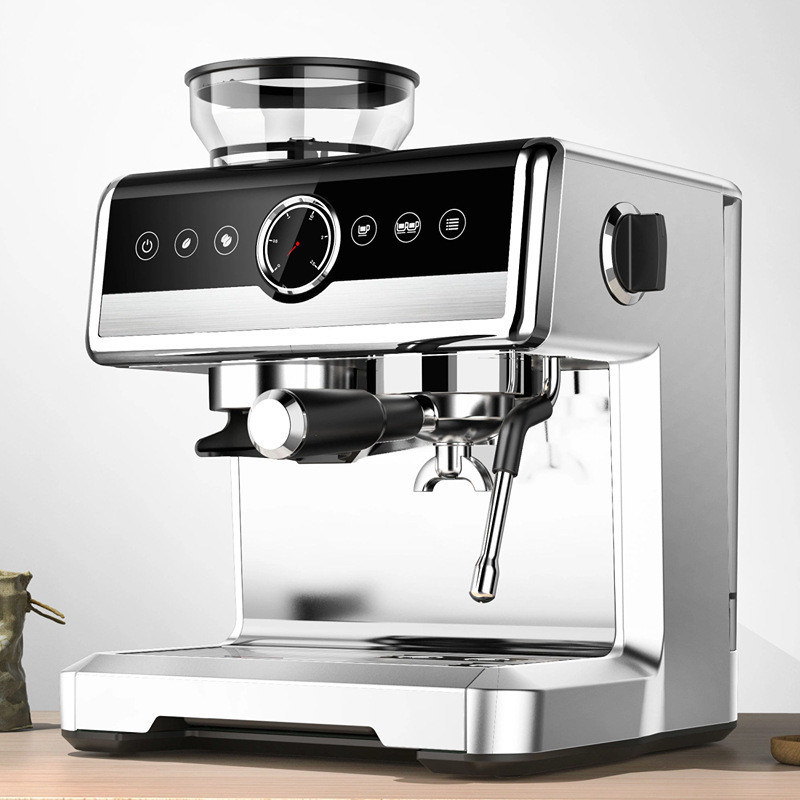 Halfautomatische koffiemachine met alle accessoires Italiaanse roestvrij staal Automatische