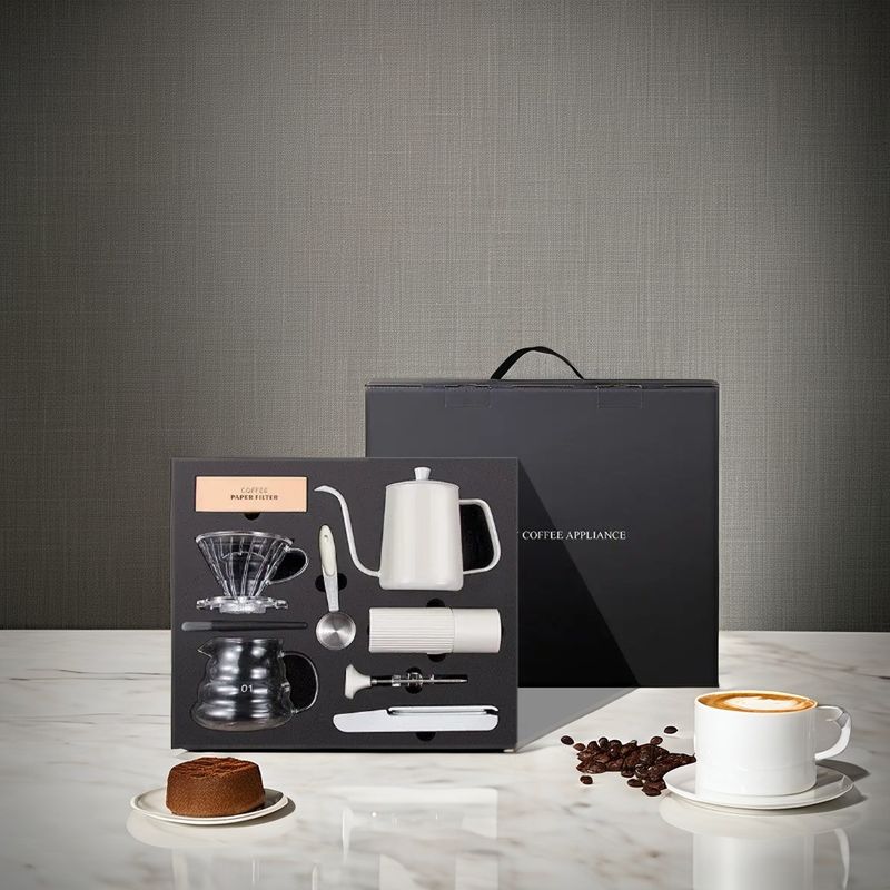 600 ml Europe Design draadloze roestvrij staal handmatige koffiemolen met verstelbare snelheid 48 mm Flat Burr