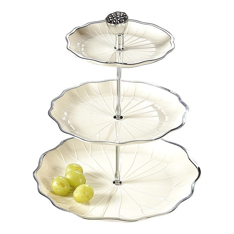 Trendy 10 inch 3 laag keramische plaat Moderne dessert stand voor Valentijnsdag feesten