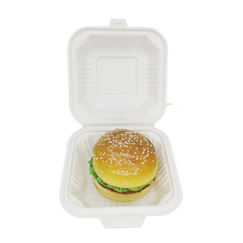 Witte voedselverpakking wegwerp microwave safe vierkant plastic lunchdozen met deksels