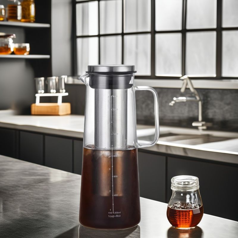 1L/1.4L hoge borosilicaat glas waterfles met duurzaam roestvrijstalen filter