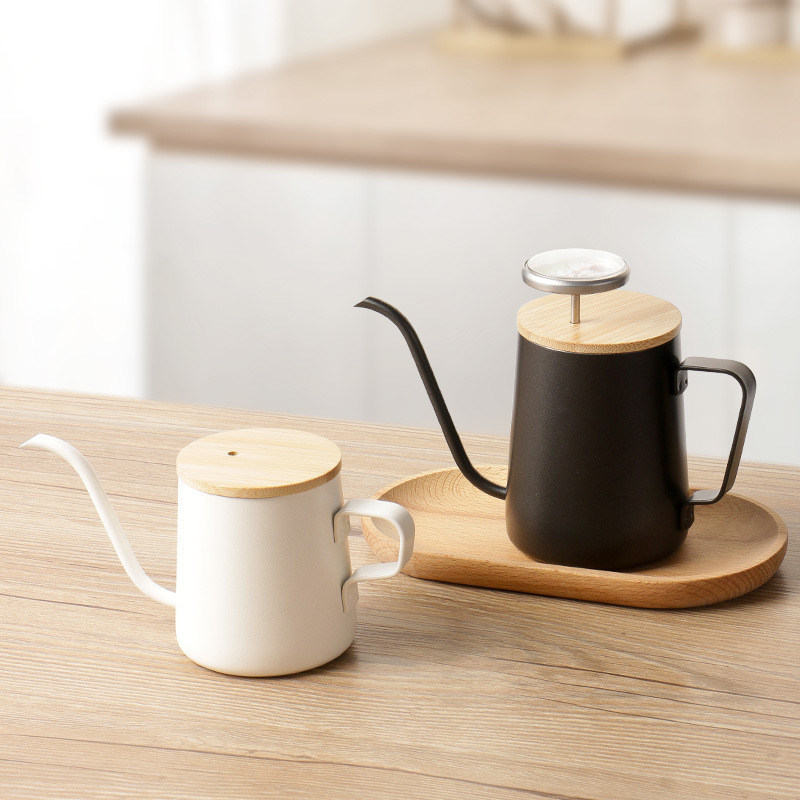 Koffiemaking met roestvrij staal Ganshals Koffiemaker en lange mond druppel spoot